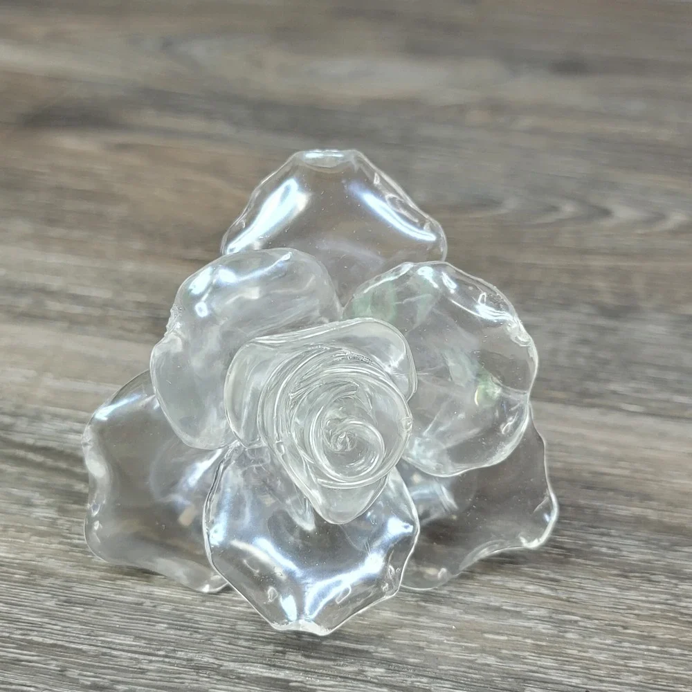 Dept 56‎ Rose Light Cover Clip On Ornament Vintage Clear Tree Flower Clip